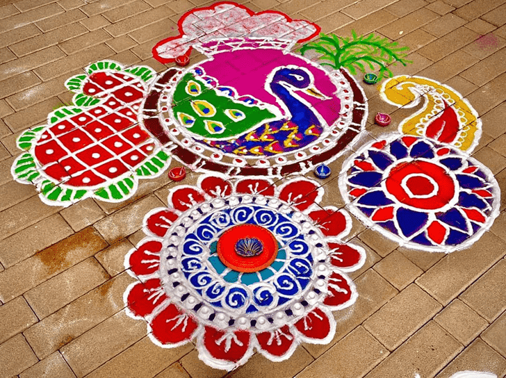 Lovely Apara Ekadashi Rangoli Design