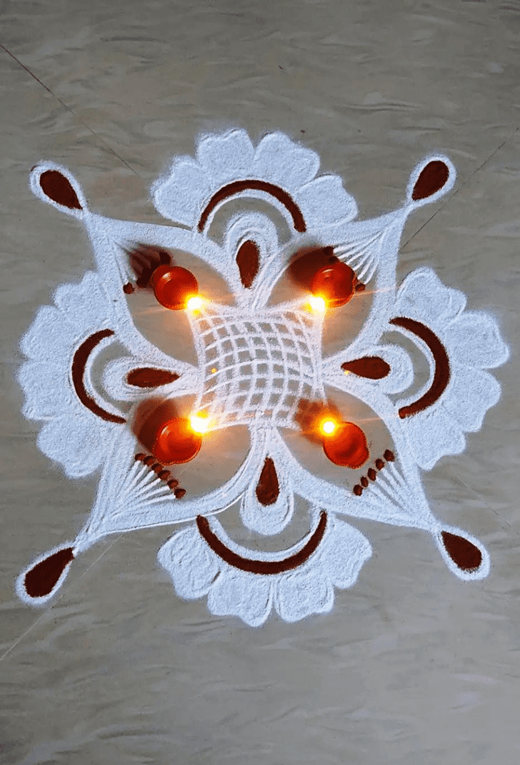 Delightful Asadha Amavasya Rangoli