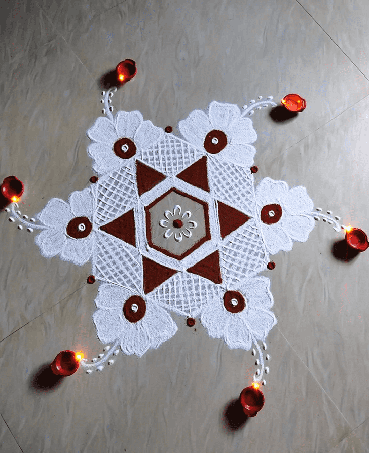 Elegant Asadha Amavasya Rangoli