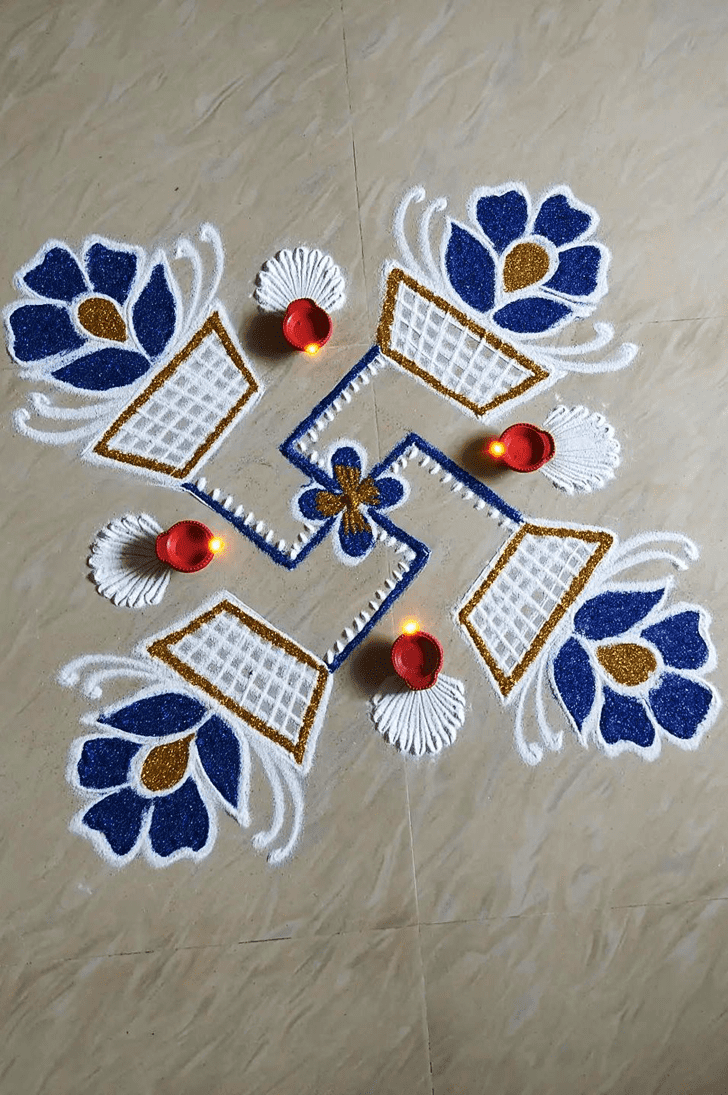 Gorgeous Asadha Amavasya Rangoli