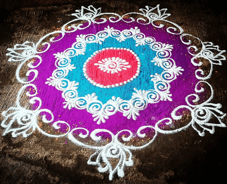 Mesmeric Asadha Amavasya Rangoli