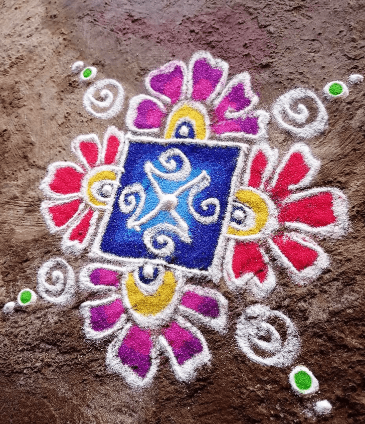 Pleasing Asadha Amavasya Rangoli