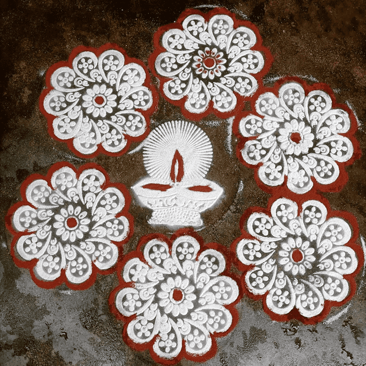 Radiant Asadha Amavasya Rangoli