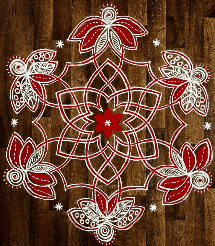 Refined Asadha Amavasya Rangoli