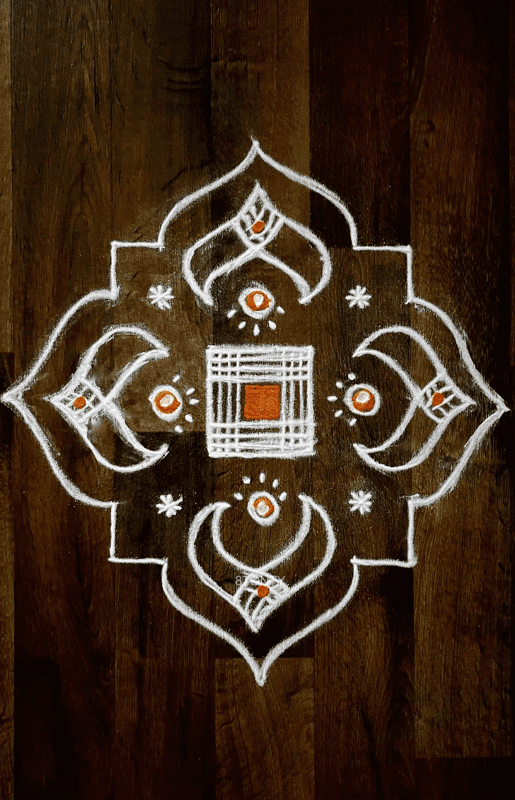 Slightly Asadha Amavasya Rangoli