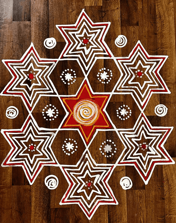 Splendid Asadha Amavasya Rangoli