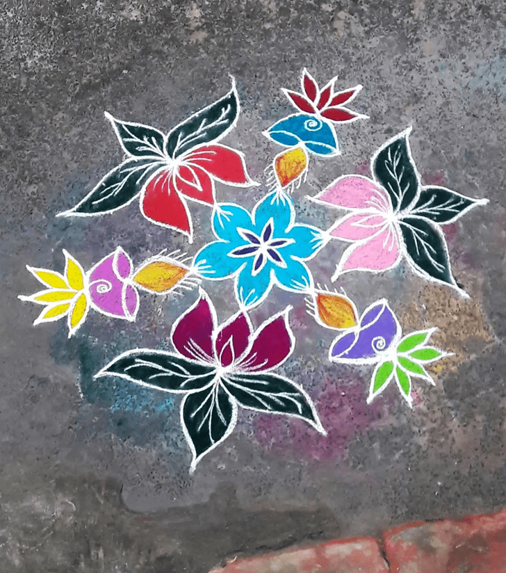 Delightful Asadha Purnima Rangoli