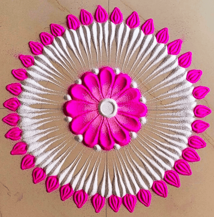 Elegant Asadha Purnima Rangoli