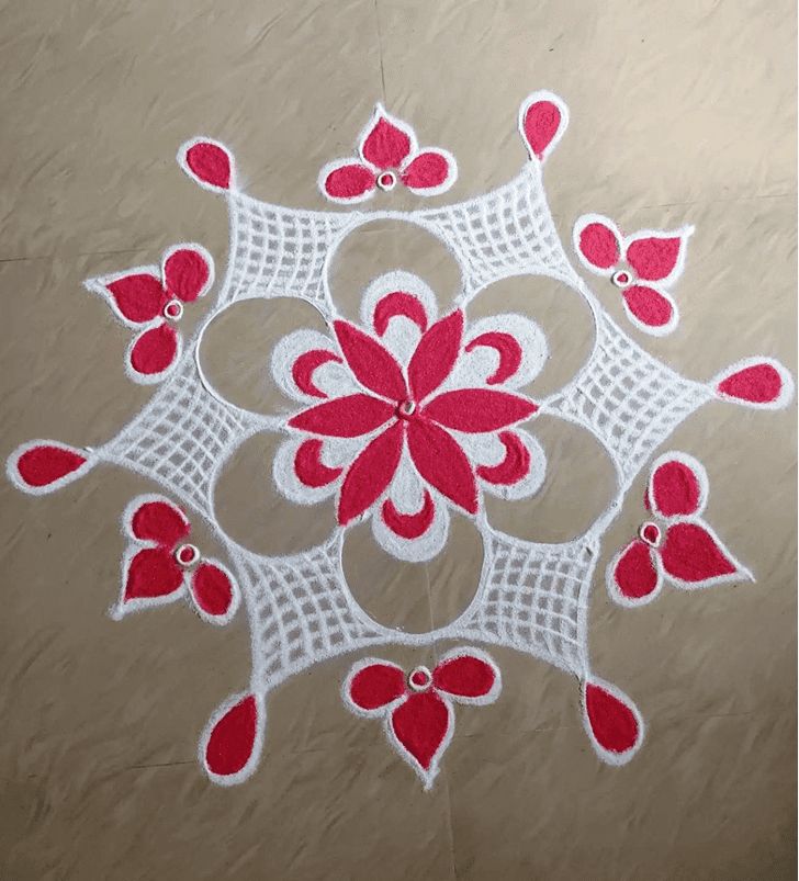 Excellent Asadha Purnima Rangoli