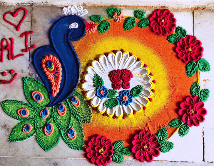 Radiant Asadha Purnima Rangoli