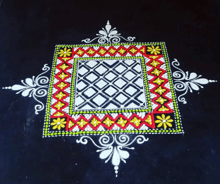 Refined Asadha Purnima Rangoli