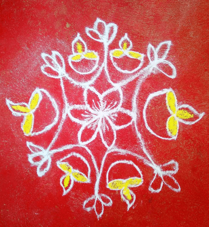 Resplendent Asadha Purnima Rangoli