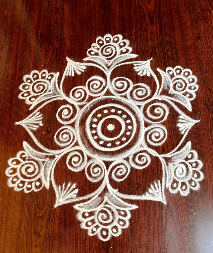 Slightly Asadha Purnima Rangoli