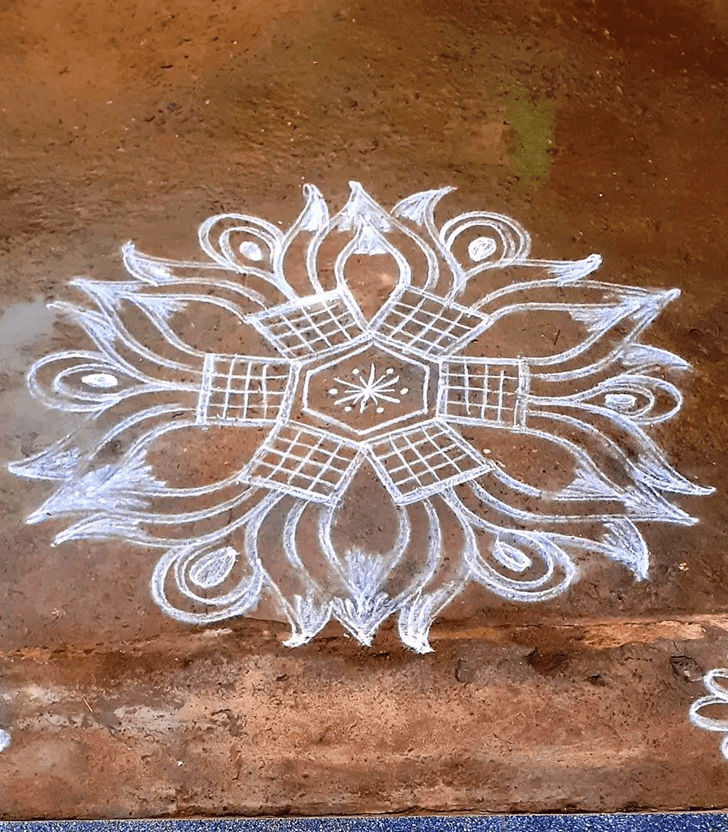 Superb Asadha Purnima Rangoli