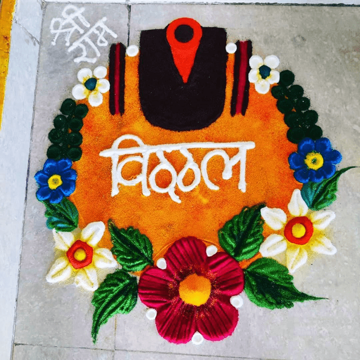 Dazzling Ashadi Ekadashi Rangoli