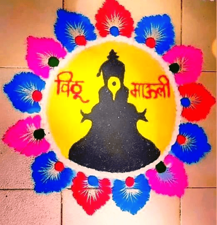 Exquisite Ashadi Ekadashi Rangoli