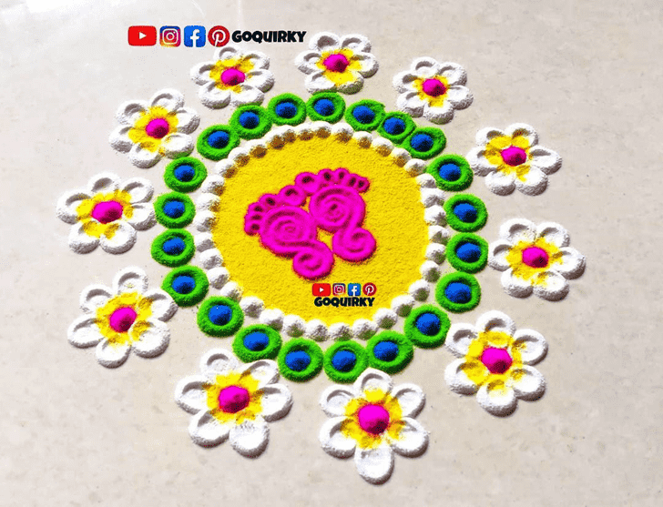 Enthralling Ashtami Rangoli