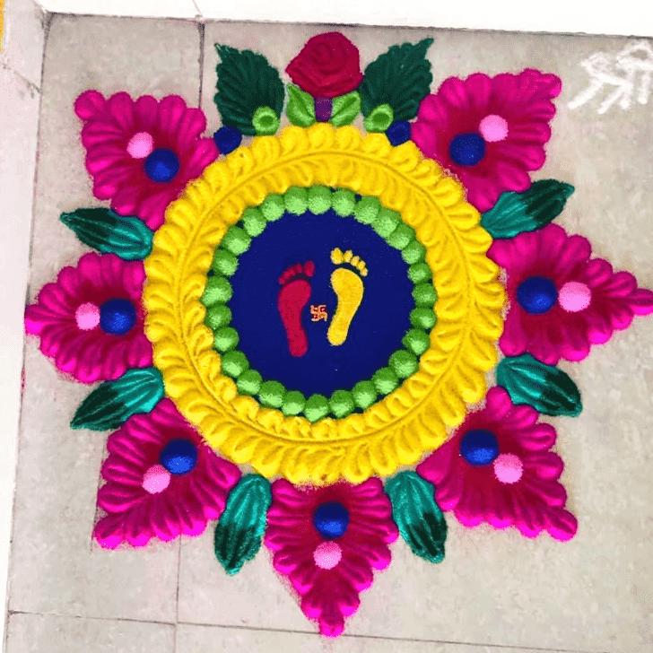 Enticing Ashtami Rangoli