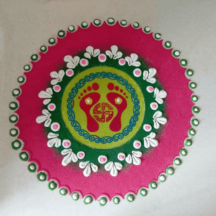 Fine Ashtami Rangoli