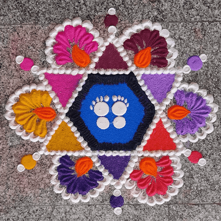 Gorgeous Ashtami Rangoli