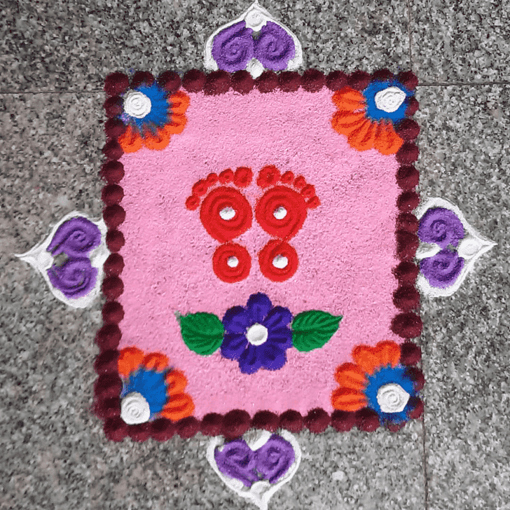 Graceful Ashtami Rangoli