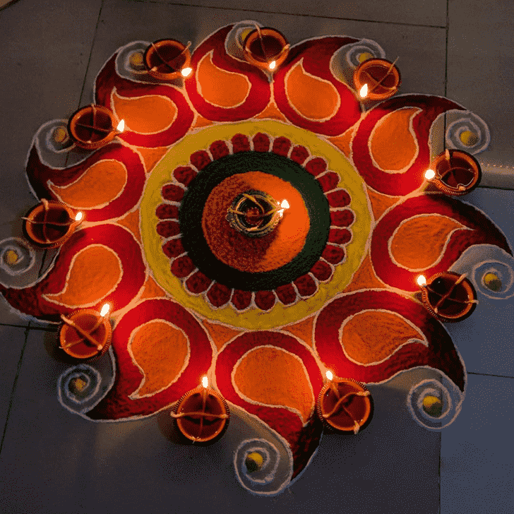 Mesmeric Attractive Rangoli