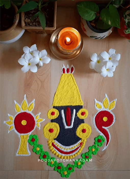 Delicate Auspicious Rangoli