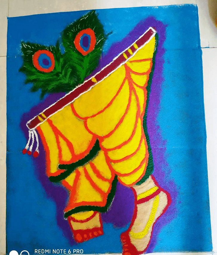 Dazzling Bansuri Rangoli