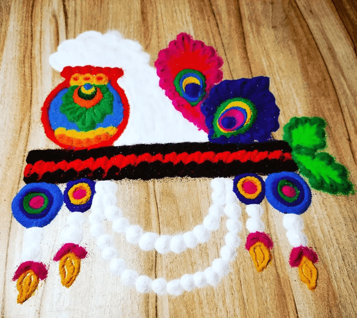 Delicate Bansuri Rangoli