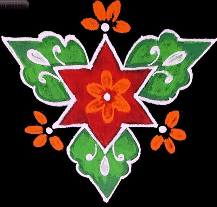 Lovely Belgium Rangoli Design