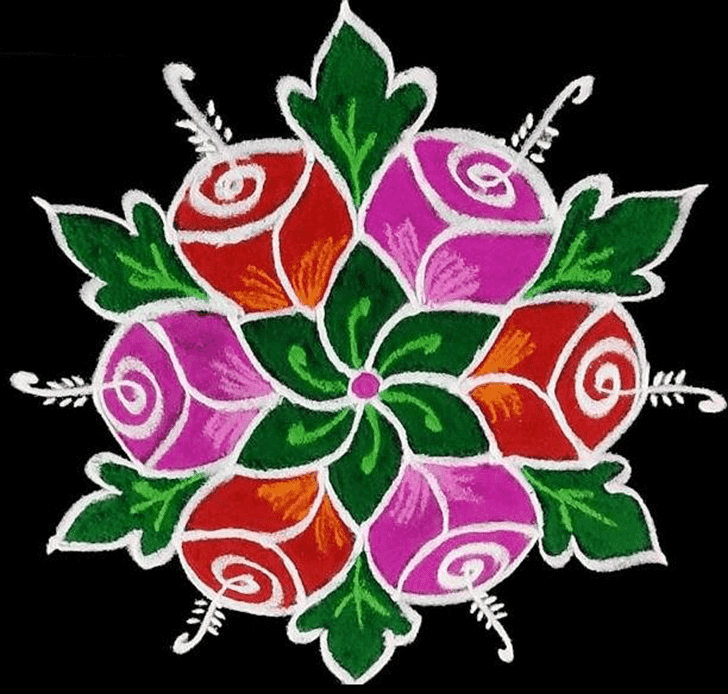 Pretty Belgium Rangoli