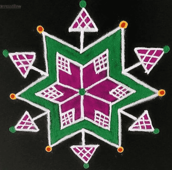 Stunning Belgium Rangoli