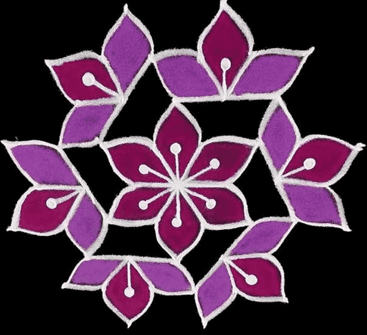 Wonderful Belgium Rangoli Design