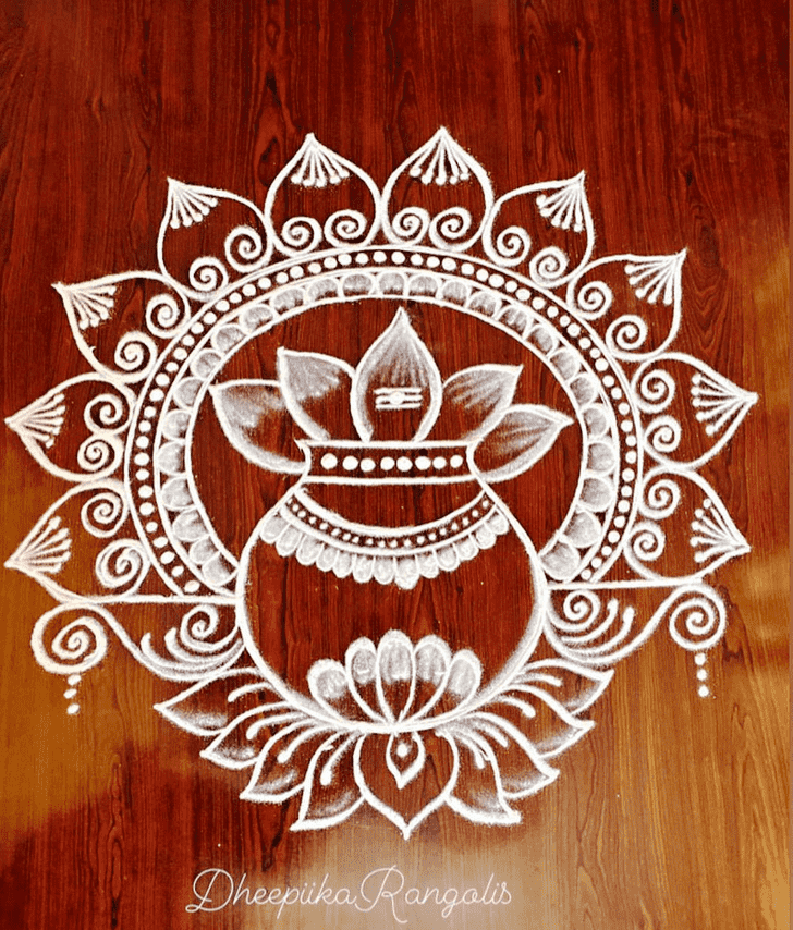 Delightful Best And Simple Rangoli