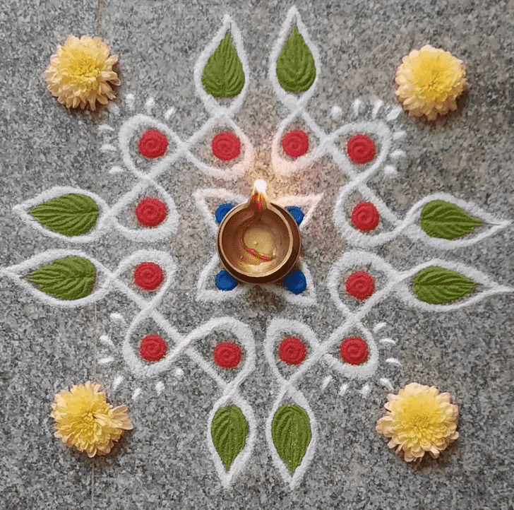 Inviting Best And Simple Rangoli