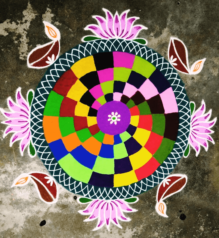 Mesmeric Best And Simple Rangoli