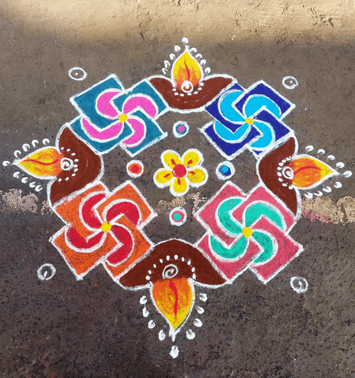 Pretty Best And Simple Rangoli