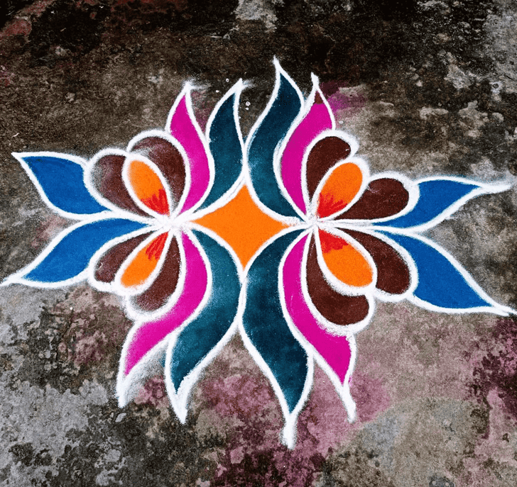 Radiant Best And Simple Rangoli