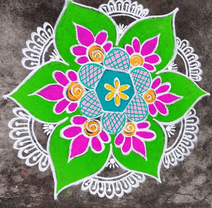 Resplendent Best And Simple Rangoli