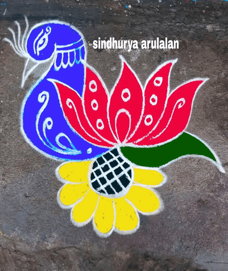 Slightly Best And Simple Rangoli