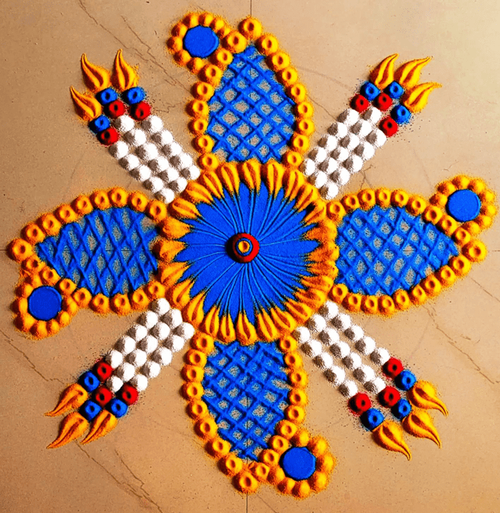 Dazzling Bhadra Amavasya Rangoli