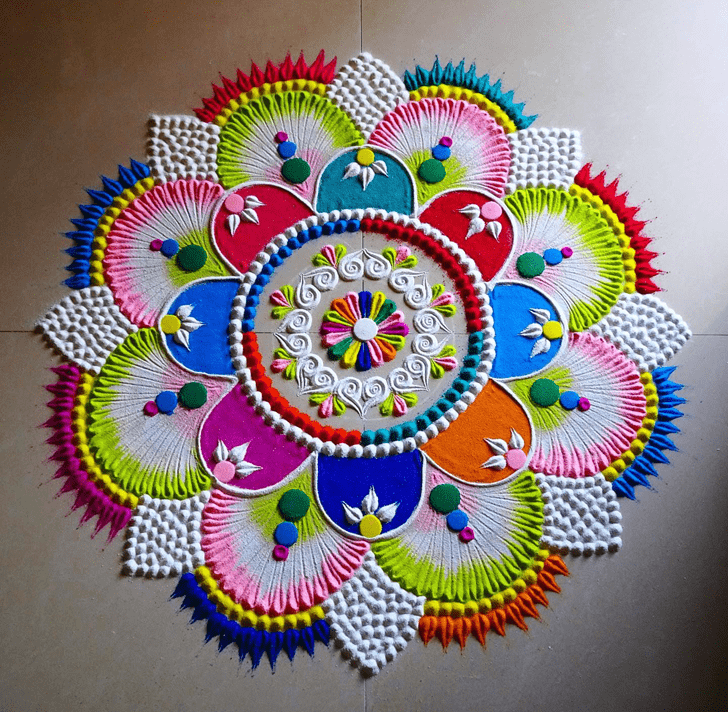 Elegant Bhadra Amavasya Rangoli