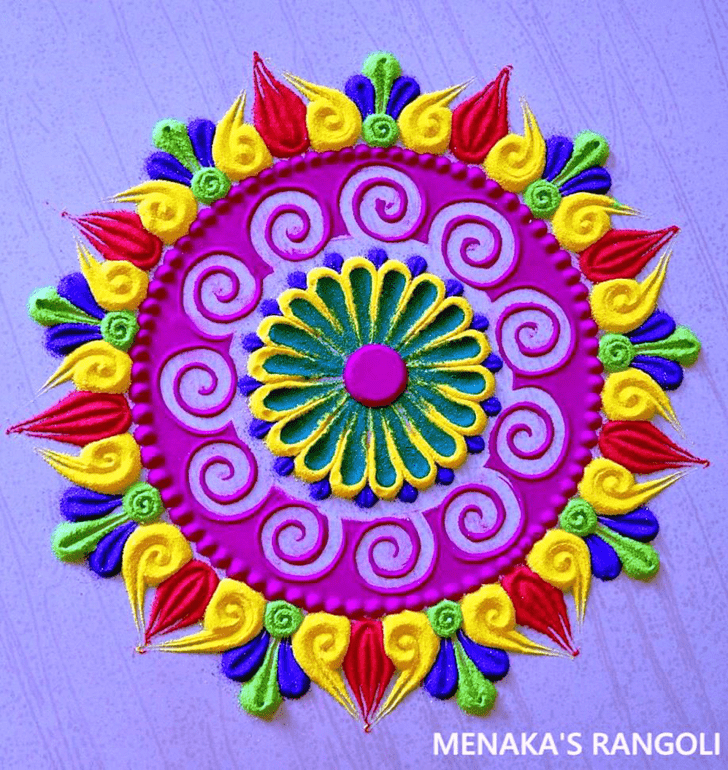 Fetching Bhadra Amavasya Rangoli