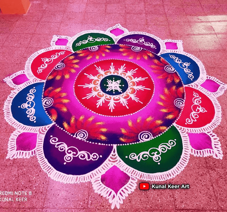 Good Looking Bhadra Amavasya Rangoli