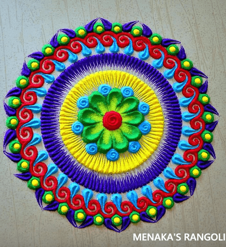 Graceful Bhadra Amavasya Rangoli