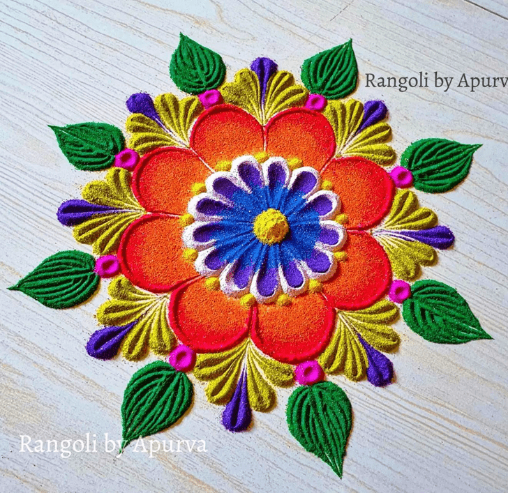 Grand Bhadra Amavasya Rangoli