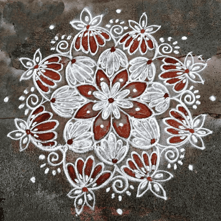 Awesome Bhadra Amavasya Rangoli