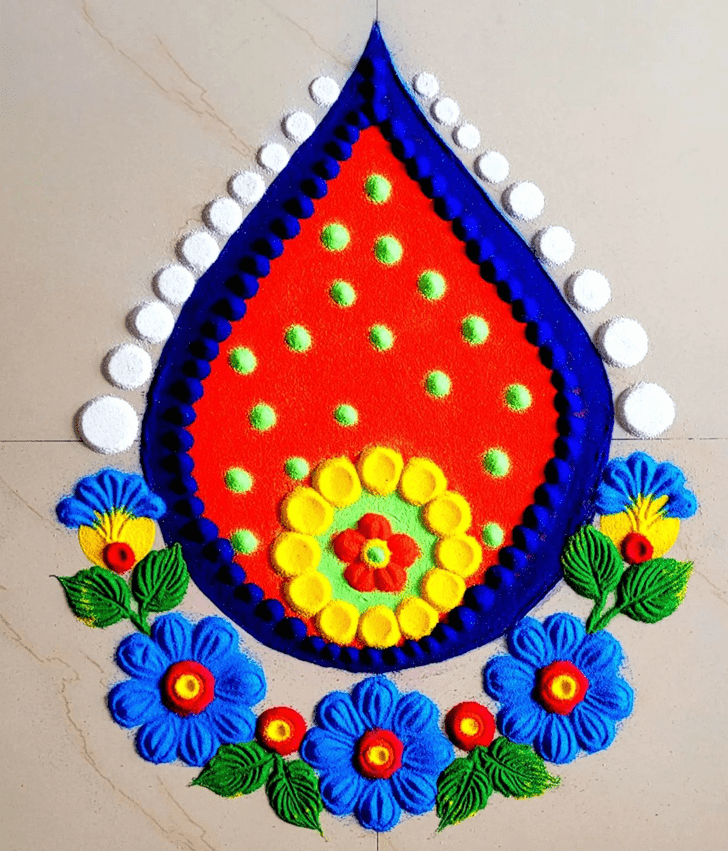 Lovely Bhadra Amavasya Rangoli Design