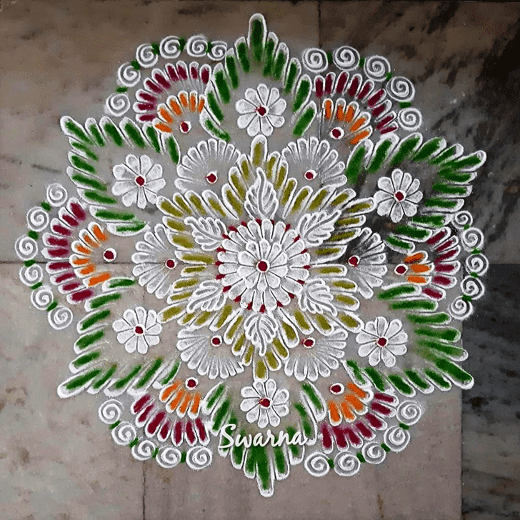 Magnificent Bhadra Amavasya Rangoli