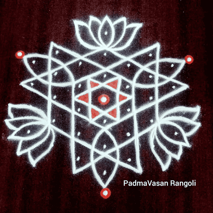 Marvelous Bhadra Amavasya Rangoli